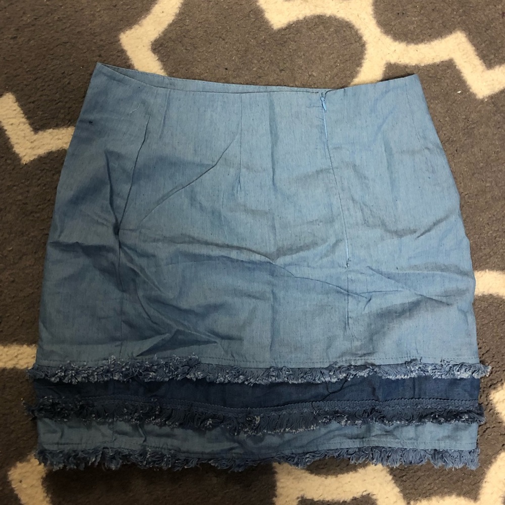 Jean skirt ruffle